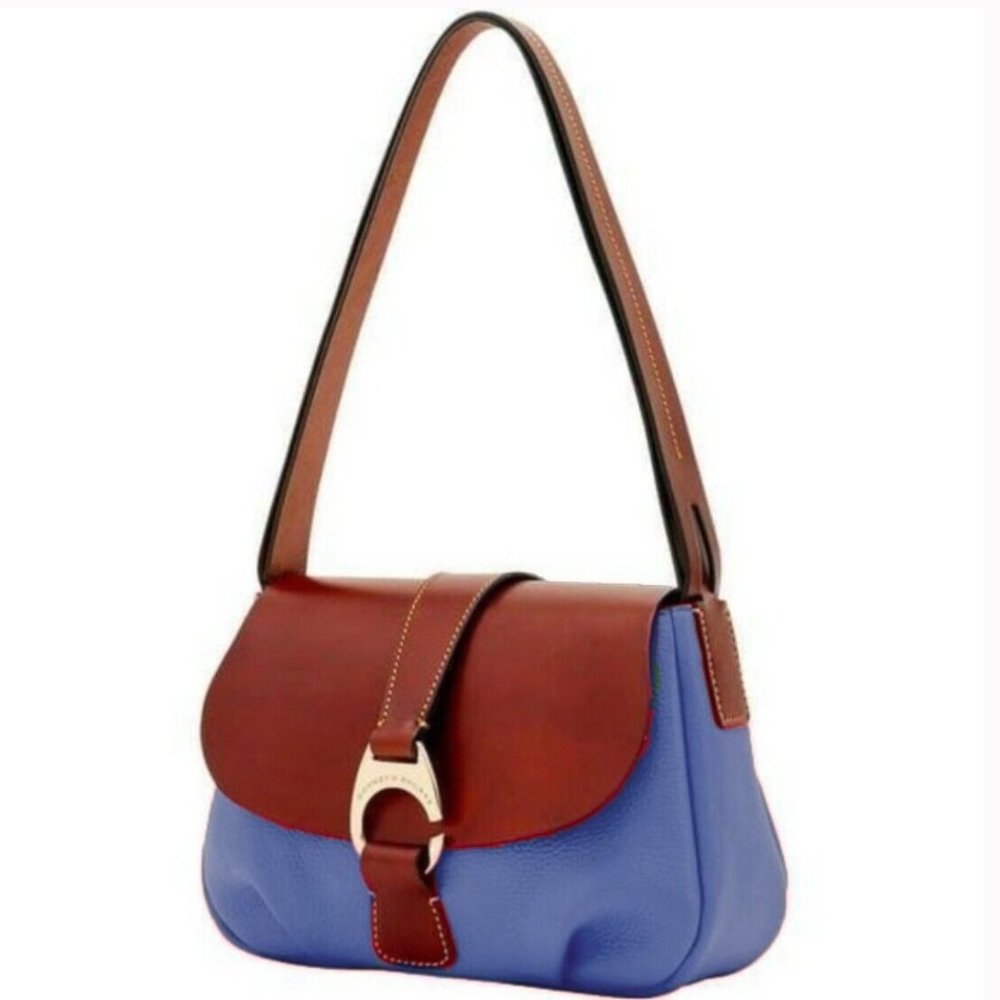 NWT $250- Original DOONEY & BOURKE Derby Pebble Shoulder Bag bdrbp1435 Flap Hobo